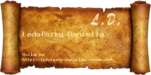 Ledofszky Daniella névjegykártya